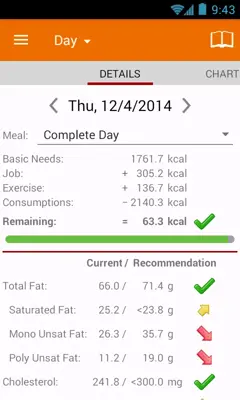 Calories! Basic android App screenshot 4