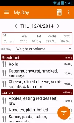 Calories! Basic android App screenshot 5