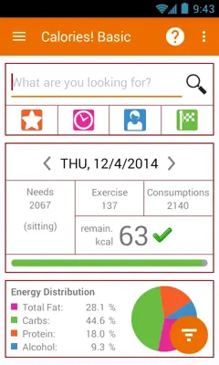 Calories! Basic android App screenshot 7